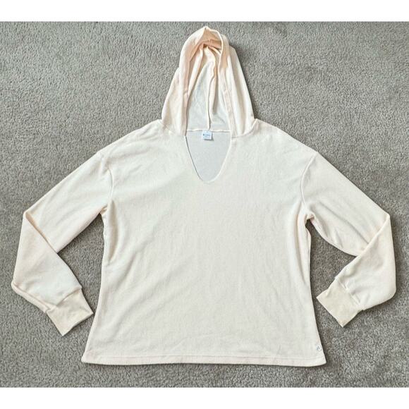 Buffbunny Light Fleece Yellow Hoodie in Love You A Latte Women’s Size Large - Picture 1 of 9